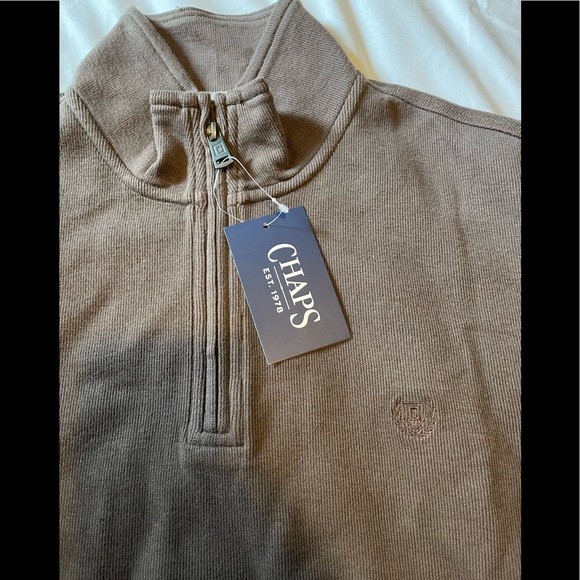 Chaps Men 1/4 Zip Knit Pullover NWT - Picture 3 of 6